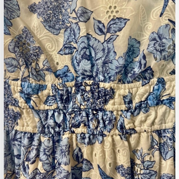 Eliza J Blue Cotton Eyelet Print Mini
Dress Flutter Short Sleeves Size 10
NWT - Picture 2 of 13